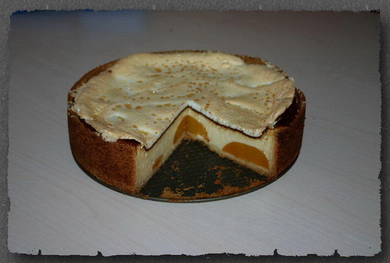 Pfirsich Quark Kuchen